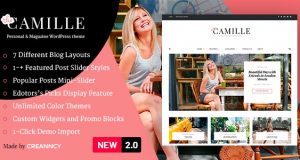 Camille v2.0.1 – Personal & Magazine WP Theme