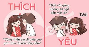 Sự khác biệt giữa yêu và thích